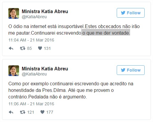 Twitter Kátia Abreu