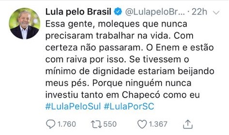Tweet Lula